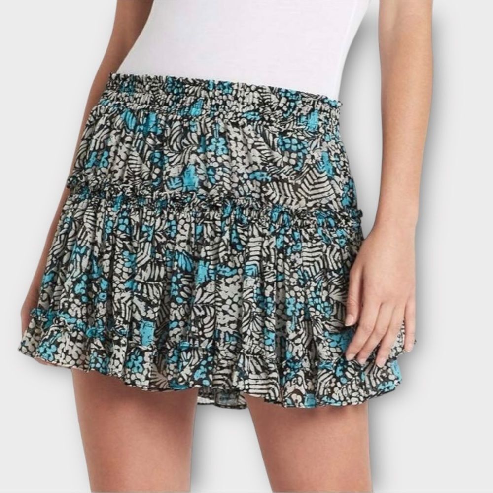 MISA Los Angeles Kahlo Ruffled Mini Skirt Women’s Size XS